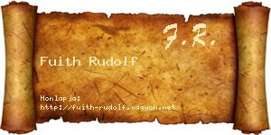 Fuith Rudolf névjegykártya