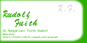 rudolf fuith business card